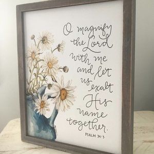 COPY - "O Magnify the Lord" Wooden Picture by Carpentree & Gracelaced